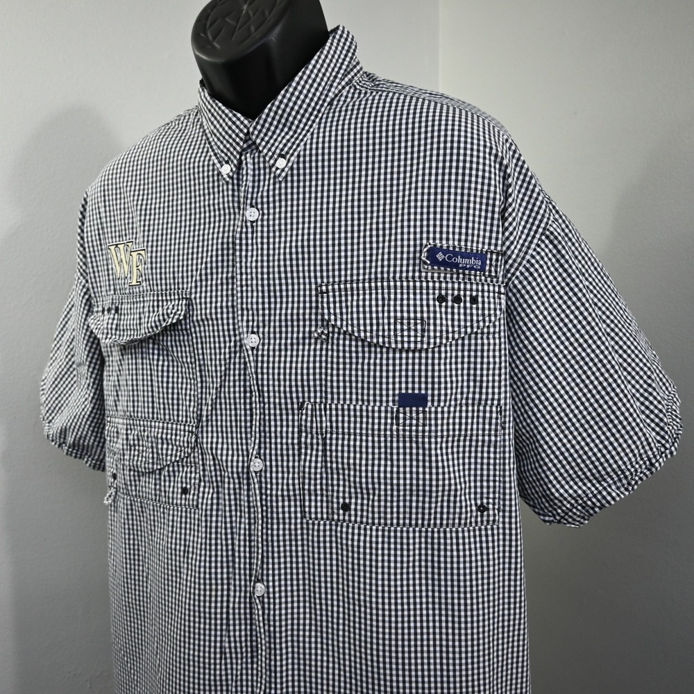 Columbia Wake Forest Super Bonehead Men XXL Short Sleeve Vented Fishing Shirt